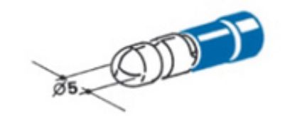 Terminal, electric universal parts pulk, isa 5mm sinine   25tk