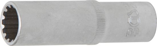 Socket Wrench Insert 1/2" Deep Socket "Gear Lock", 15 mm