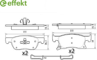 Brake Pad Set, disc brake GENERAL MOTORS - 13478300