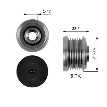Alternator Freewheel Clutch 7789-10055