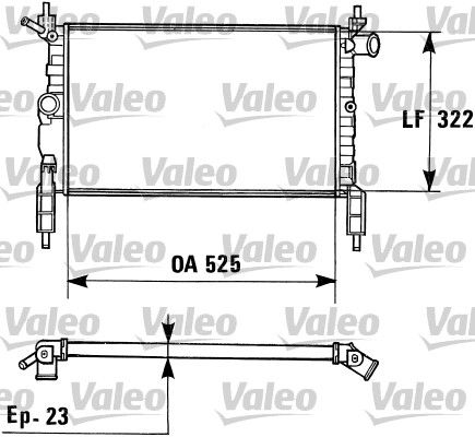 Radiator, engine cooling Opel Astra 1.4/1.6 I