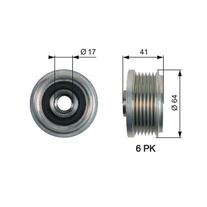 Alternator Freewheel Clutch Opel