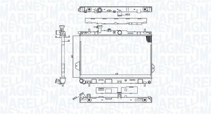 Radiator, engine cooling HYUNDAI MATRIX 1.6-1.8