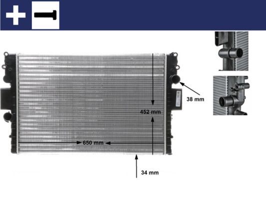 Radiator, engine cooling IVECO DAILY V   03-
