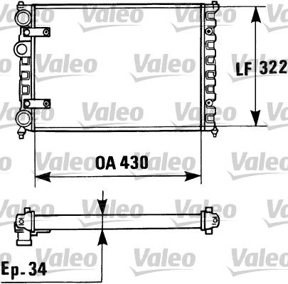 Radiator, engine cooling Ibiza II, Polo