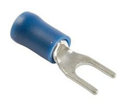 Terminal, electric universal parts kahvel M4 (4.3mm) sinine Terminal, electric universal parts kahvel M4 (4.3mm) sinine