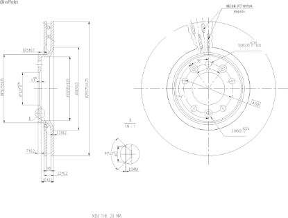 Brake Disc PSA - 16 163 945 80
