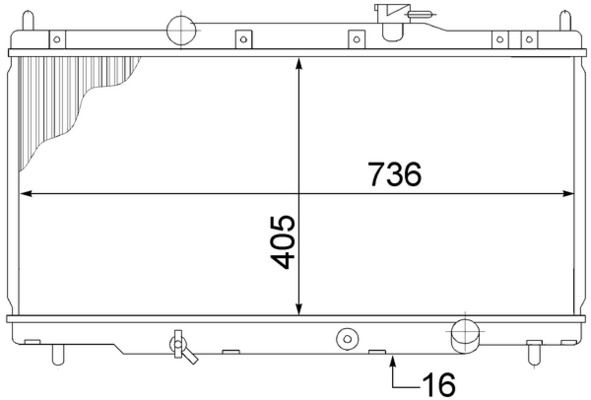 Radiator, engine cooling HONDA - 19010-PNB-003