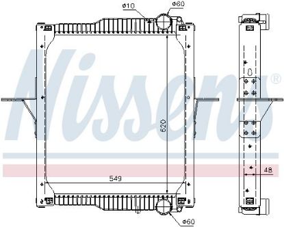 Radiator, engine cooling RVI MIDLUM 06-