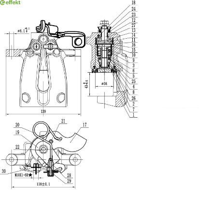 Brake Caliper KIA - 58311-A2A30