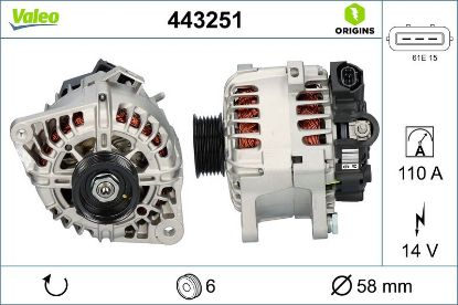 Alternator KIA SPORTAGE (SL) 1.6 GDI  2011.02->