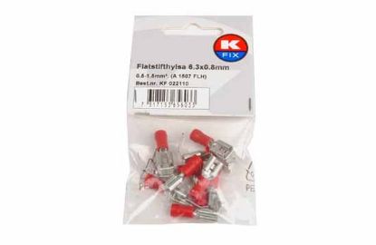 Terminal, electric universal parts plaat 6.3x0.8mm punane