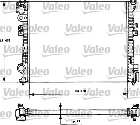 Radiator, engine cooling Evasion, Jumpy, Fiat
