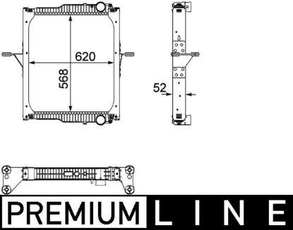 Radiator, engine cooling RENAULT MIDLUM MD5