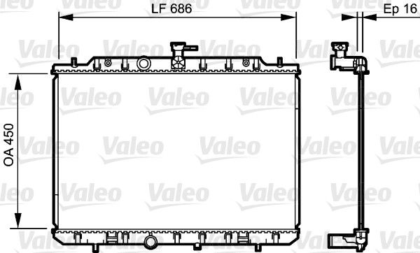 Radiator, engine cooling NISSAN X-TRAIL (T31)