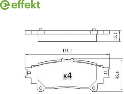 Brake Pad Set, disc brake LEXUS, TOYOTA