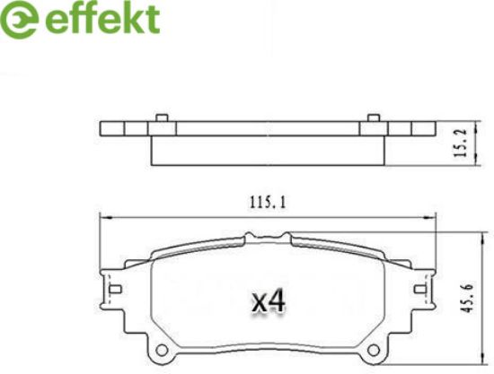 Brake Pad Set, disc brake LEXUS, TOYOTA