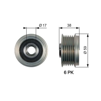 Alternator Freewheel Clutch Hyundai/Kia