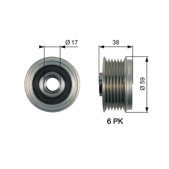 Alternator Freewheel Clutch Hyundai/Kia