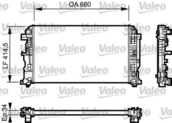 Radiator, engine cooling SPRINTER 3-t Buss (906)