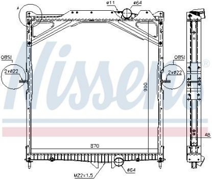 Radiator, engine cooling VOLVO FH-12   02-