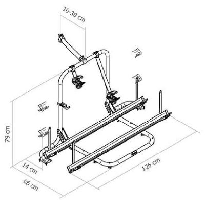 Bicycle Holder, rear rack Sport G2 Garage, 2 rattale