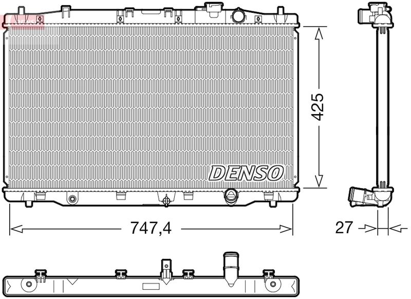 Radiator, engine cooling HONDA - 19010-RSX-G01