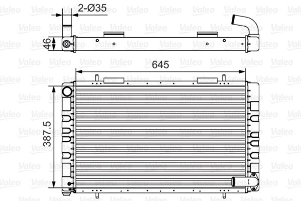 Radiator, engine cooling Land 110 Sķries I - II - III