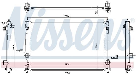 Radiator, engine cooling TOYOTA RAV-4 19-