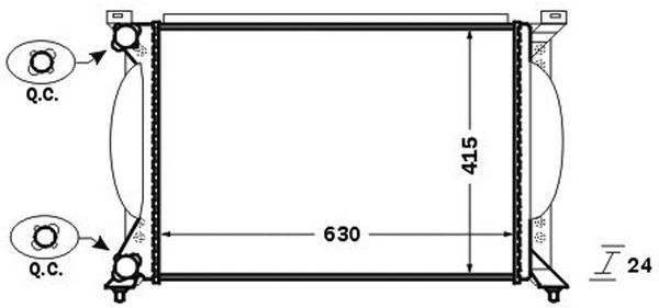 Radiator, engine cooling VAG - 8E0 121 251 A