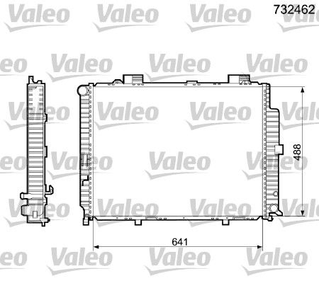 Radiator, engine cooling MB W210