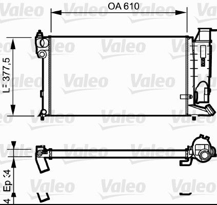 Radiator, engine cooling Psa Zx/306 Td