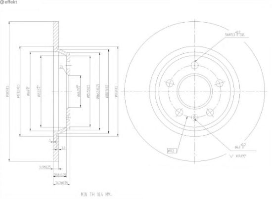 Brake Disc VAG - 8K0 615 601 M
