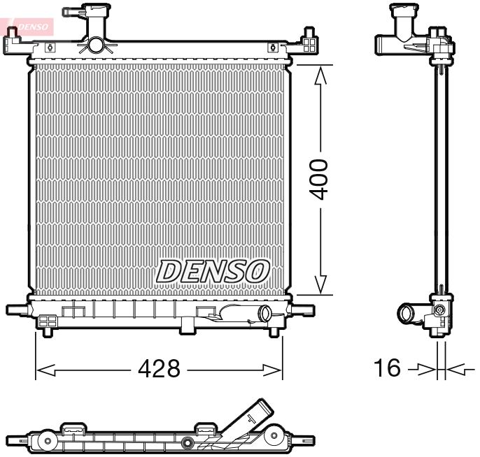 Radiator, engine cooling NISSAN 214101HC1B / 214101HC1A