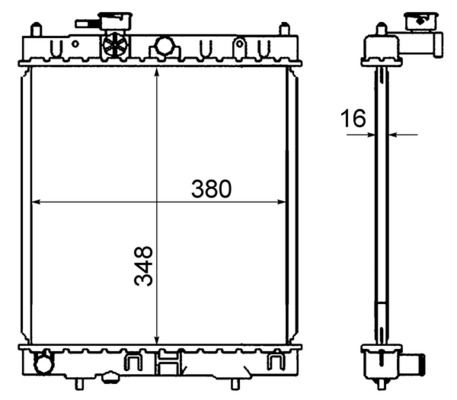 Radiator, engine cooling NISSAN MICRA II