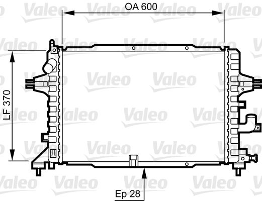 Radiator, engine cooling Astra H (2004>) 1.7 CDTI,1.7