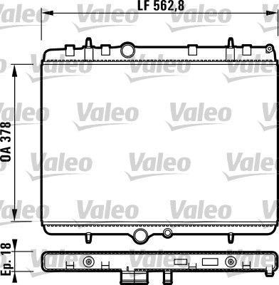 Radiator, engine cooling PSA Xsara/307