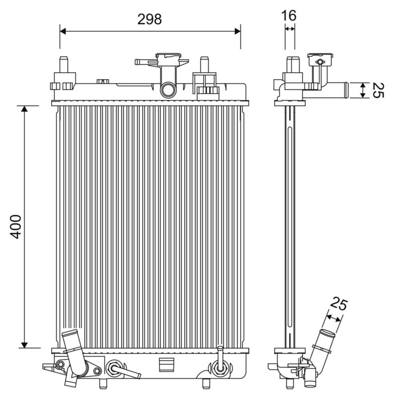 Radiator, engine cooling Daihatsu Cuore VII