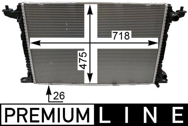 Radiator, engine cooling AUDI A4/A5/Q5/A6/A7/A8/Q7