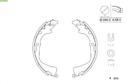 Brake Shoe Set VW