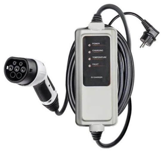 Charging Cable, electric vehicle Delphi, Type2, 8A-1,8kW, Mode2, Schuko