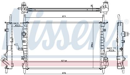 Radiator, engine cooling FORD MONDEO 2,0 TDCi 02-