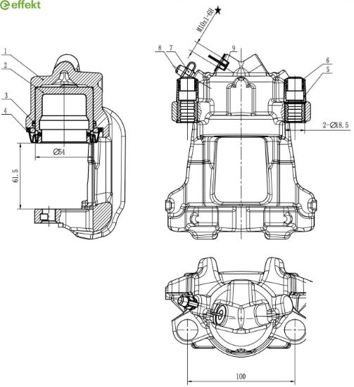 Brake Caliper BMW - 34 11 6 850 650