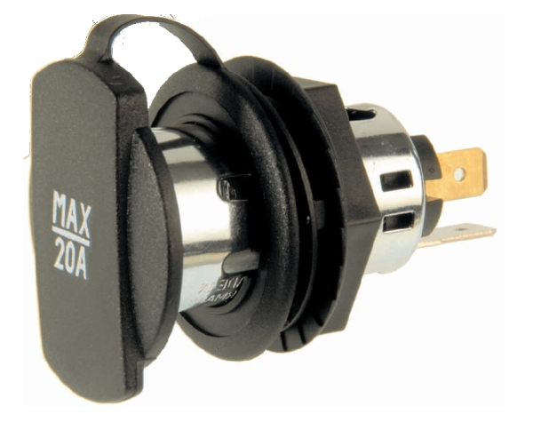 Socket Sigaretisüütaja pesa kaanega, MAX 20A