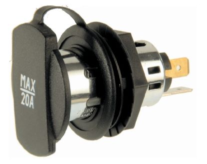 Socket Sigaretisüütaja pesa kaanega, MAX 20A