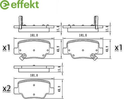 Brake Pad Set, disc brake TOYOTA - 04466-0F010