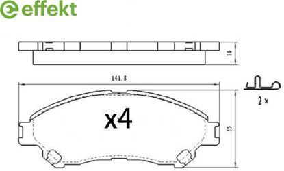 Brake Pad Set, disc brake Suzuki