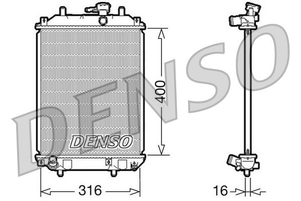 Radiator, engine cooling DAIHATSU Charade * 1.0 i man Radiator, engine cooling DAIHATSU Charade * 1.0 i man