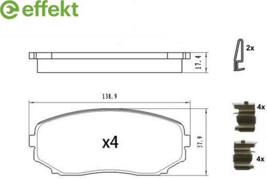 Brake Pad Set, disc brake Mazda