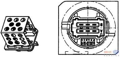 Control Unit, heating/ventilation 206 SW (2E/K), 206 CC (2D)